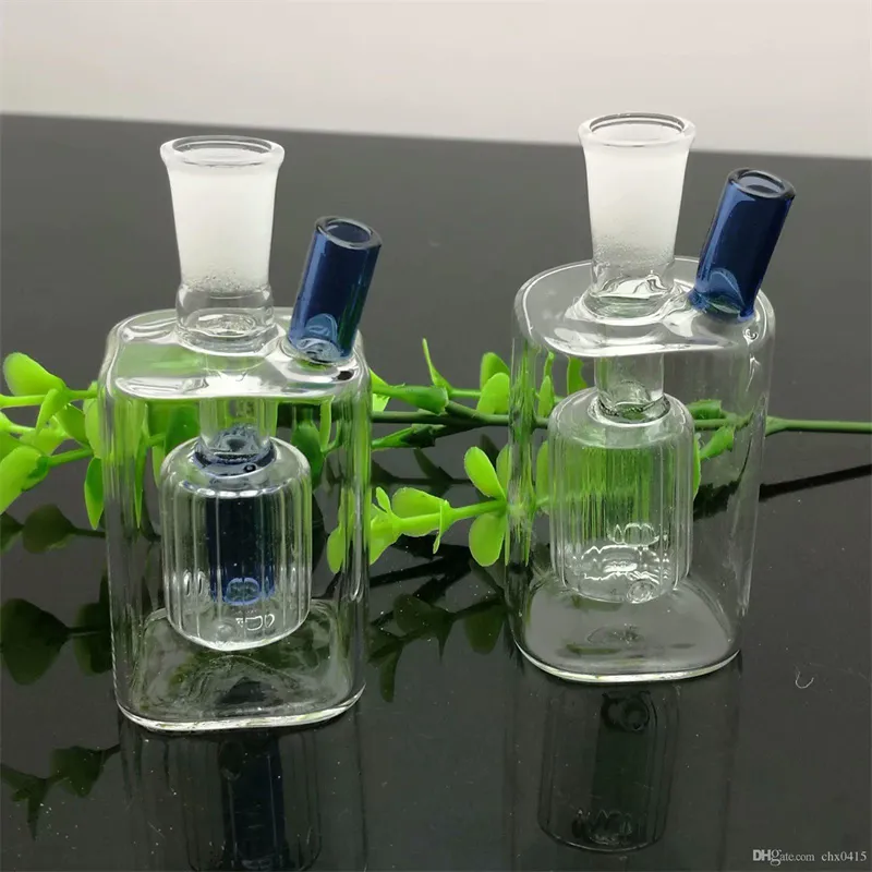 Rauchpfeifen Mini quadratischer Topf Glas Wasserflasche Großhandel Bongs Ölbrenner Rohre Wasserpfeifen Glas