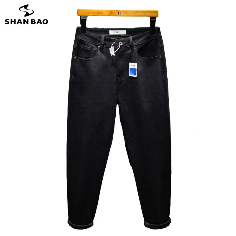 Mäns jeans 5xl 6xl 7xl 8xl plus size Pure Black Cotton Stretch Jeans Autumn High Quality Men's Loose Harem Pants Cargo Trousers 230316