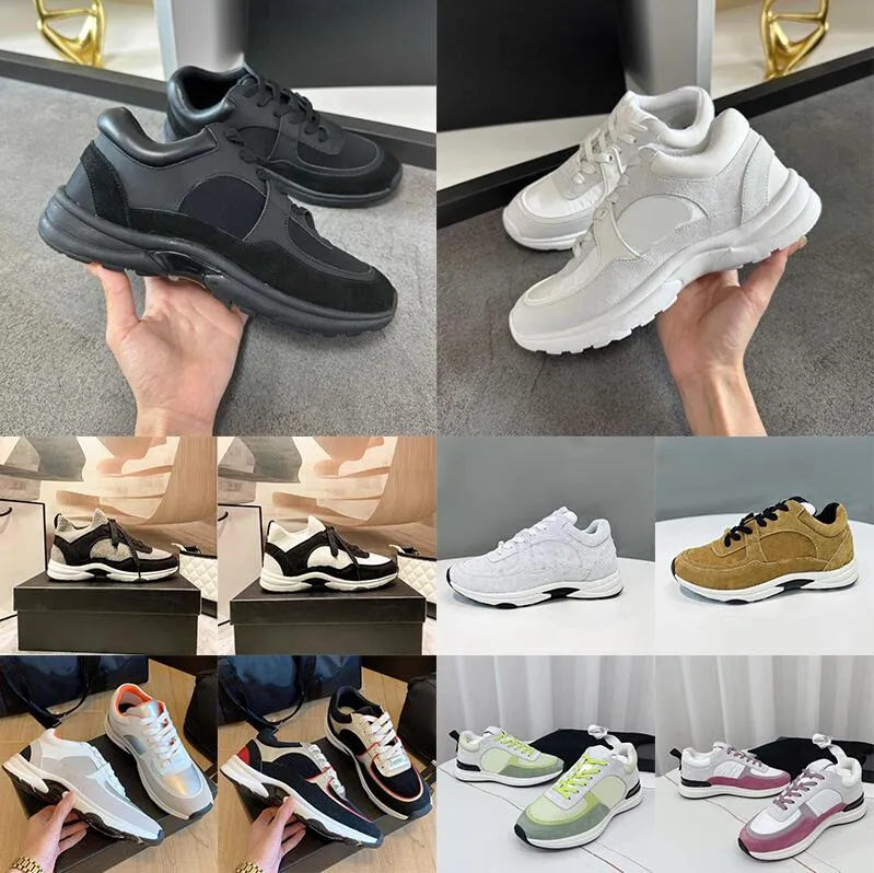 Designer Women Calfskin Shoes Treinadores Vintage Sneikers Fashion Leather Platform Lace-up Print Leisure Sneaker