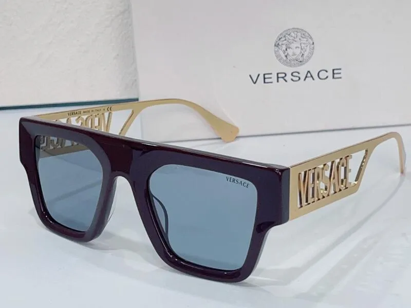 Versace Medusa Sunglasses | 90s Vintage Havana Acetate Frame 