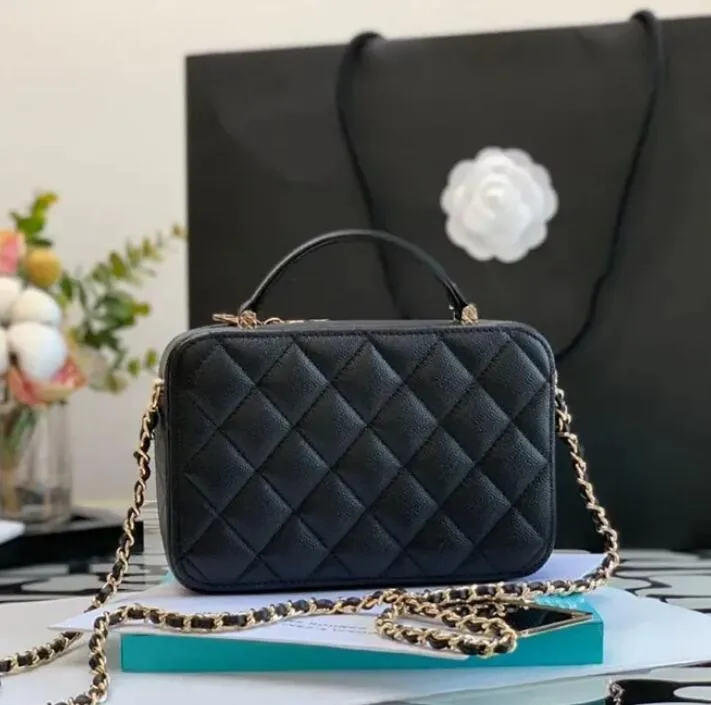 10A Fashion Crossbody Wysokiej jakości torebka luksusowa torba projektantowa czarne ramię w torbie portfel na torbie Chian mini damski kawior jagniaka kołdana klapa torebka na najwyższym poziomie skóra