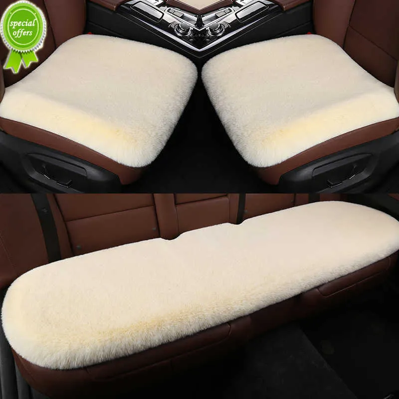 Nowe fotelik samochodowy poduszka zimowa futro zimowe ciepłe wełniane przednie i tylne akcesoria wnętrza Matt odpowiednie dla kierowcy lub korekty