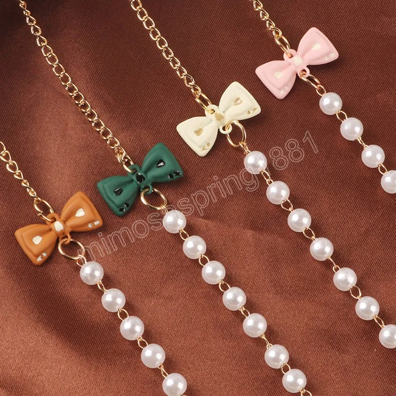 Творческая цепь моды для детей солнцезащитные очки Lanyard Bow Glasnes Chain Sect Bess Jewelry Givements для женщин