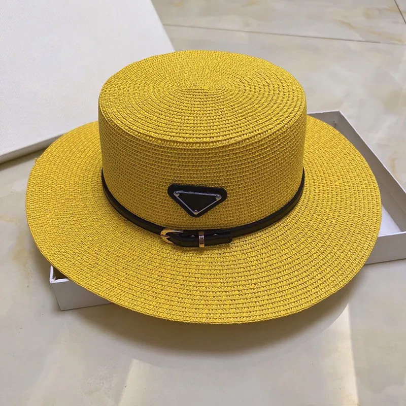 Designer Wide Brim Straw Straw Bucket Hat For Men And Women Sun