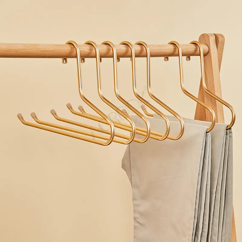 Hangers Racks 5 pièces en alliage d'aluminium pantalons cintres ménage vêtements organisateur garde-robe gain de place pantalon rangement cintre pantalon étendoir 230316