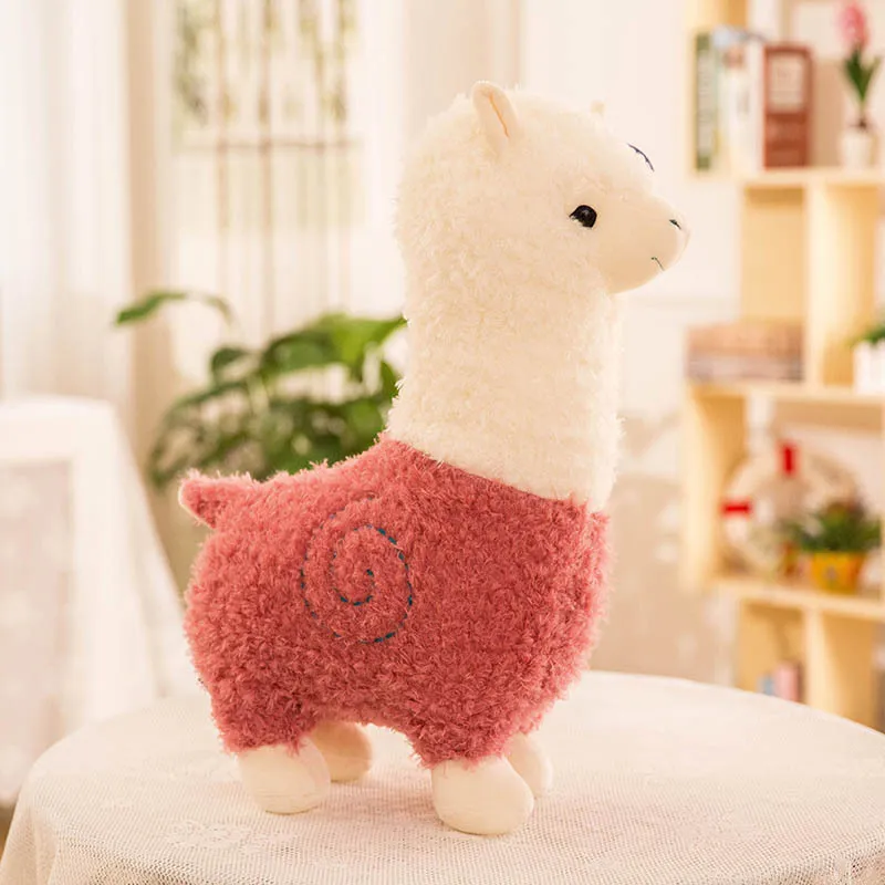 25cm New Alpaca 플러시 장난감 6 색 귀여운 동물 인형 소프트 코튼 박제 인형 홈 오피스 장식 어린이 생일 크리스마스 선물 LA562