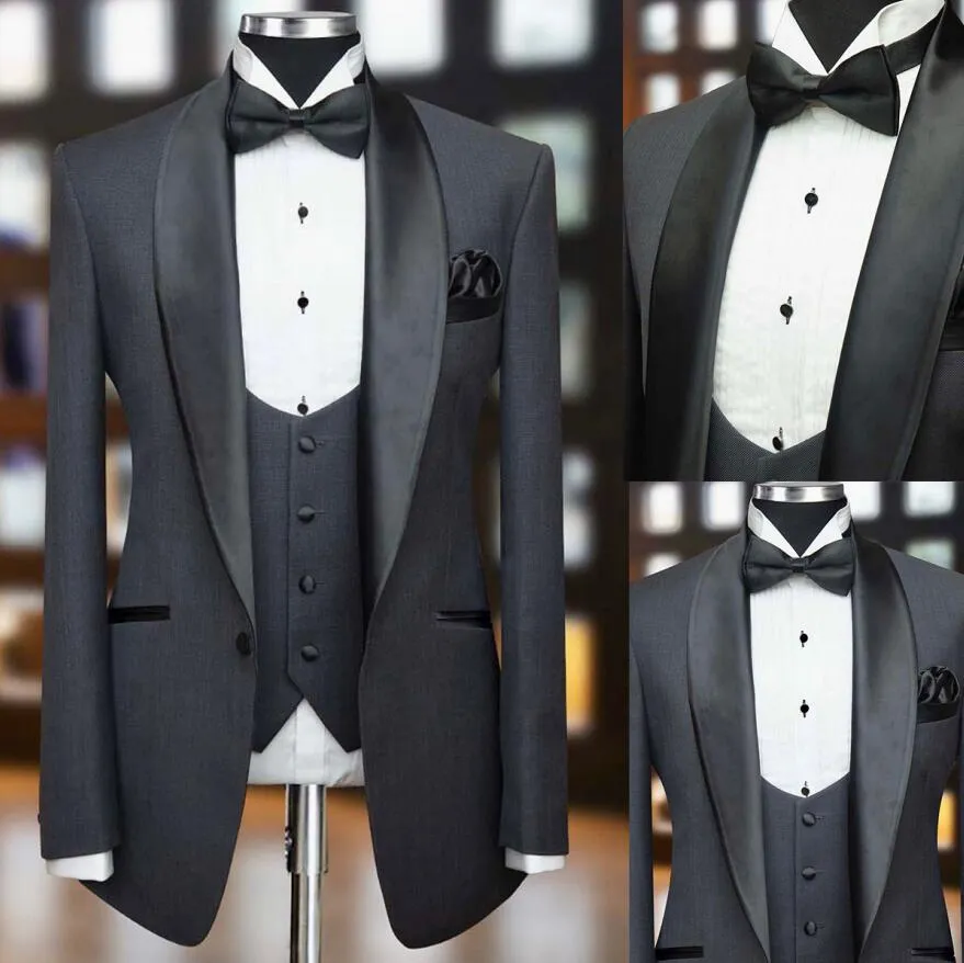 Blazer da sposa moda uomo smoking slim fit nuovo arrivo per lo sposo scialle nero risvolto abbigliamento per eventi aziendali