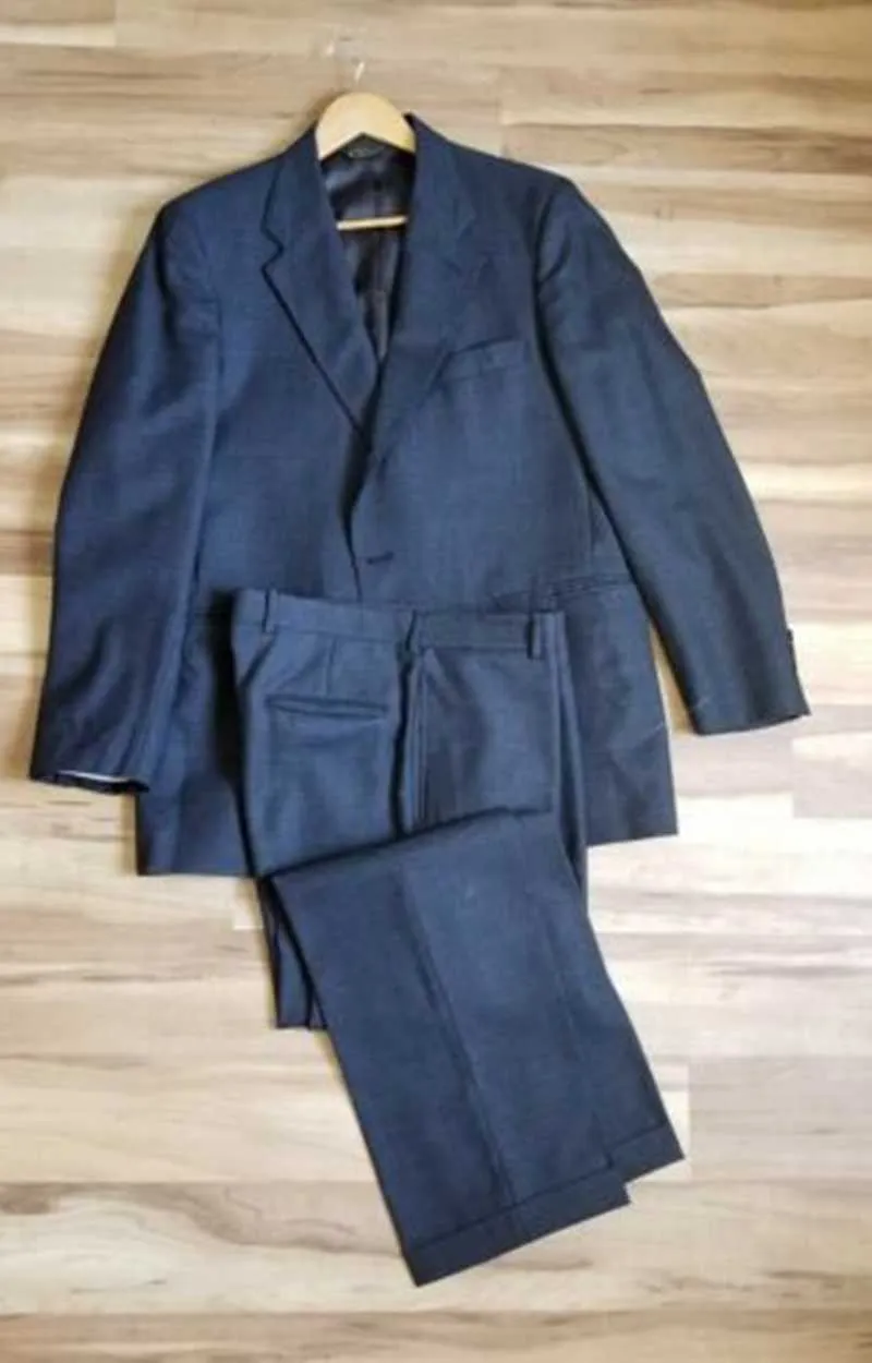 Herenpakken Blazers Heren 2 -delige (kleerbroek) Notvhed reverskostuum Homme Casual Solid Suit Men Custom Made