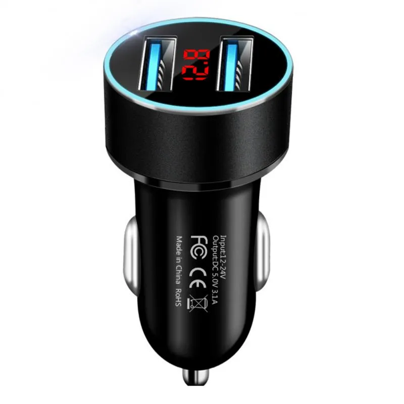Presa Accendisigari Auto Doppia QC3.0 Con USB - Caricabatterie Veloce 12/24V Per Moto E Barca - Doppia Porta