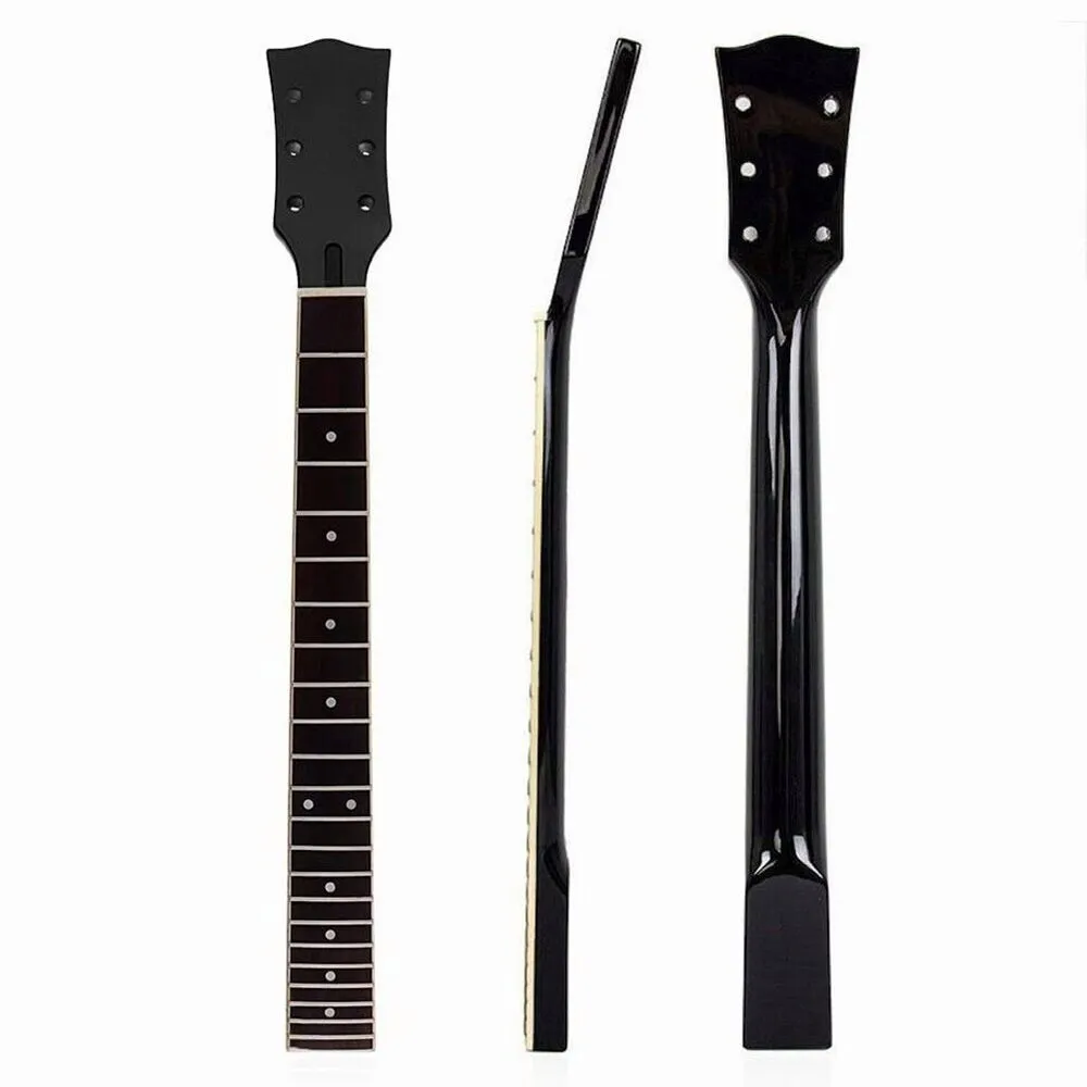 22 Fret Black Maple Wood Electric Guitar Neck For Les Paul LP Guitar Parts