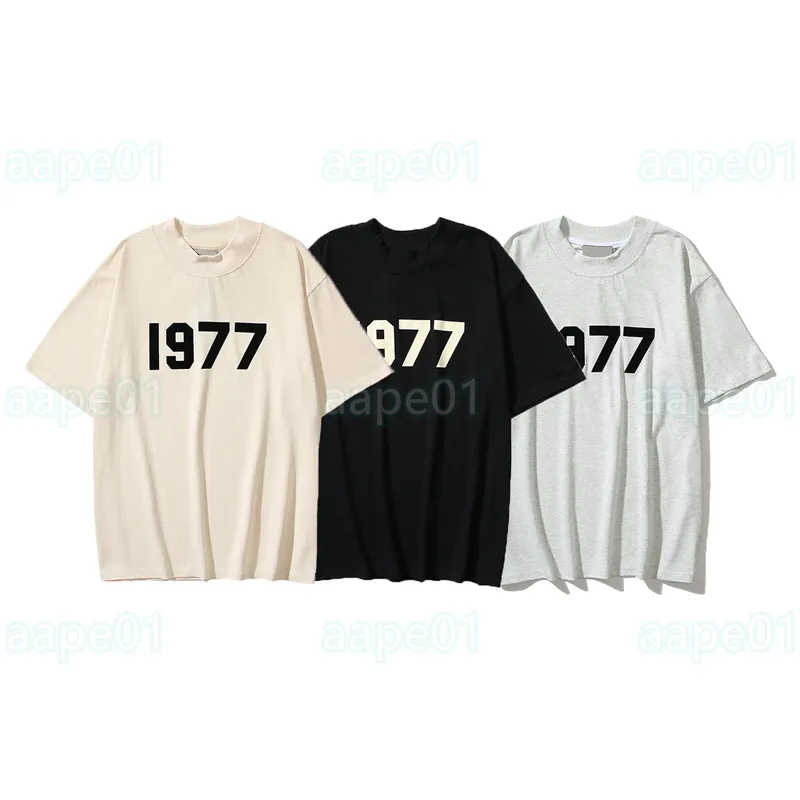 Fashion Brand Mens T Shirt Classic Digital Print Short Sleeve Casual Loose Womens T-Shirt High Street Couple Dress Top