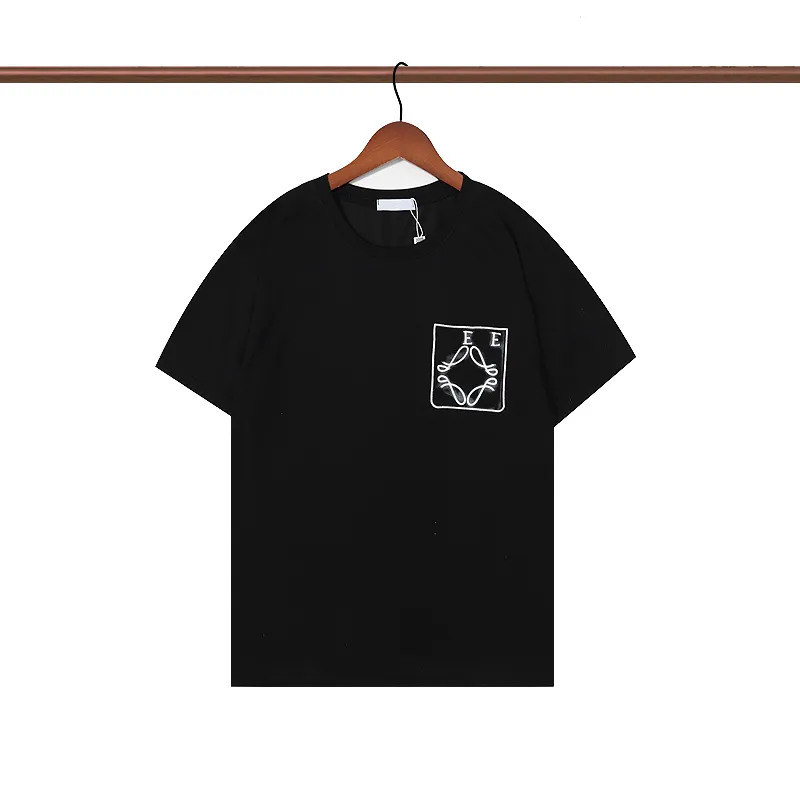 Diseñador 2023 Tees Camisetas para hombres Mujeres Pareja Bordado de letras Camiseta impresa Simple Verano Casual Manga corta Tamaño asiático S-2XL