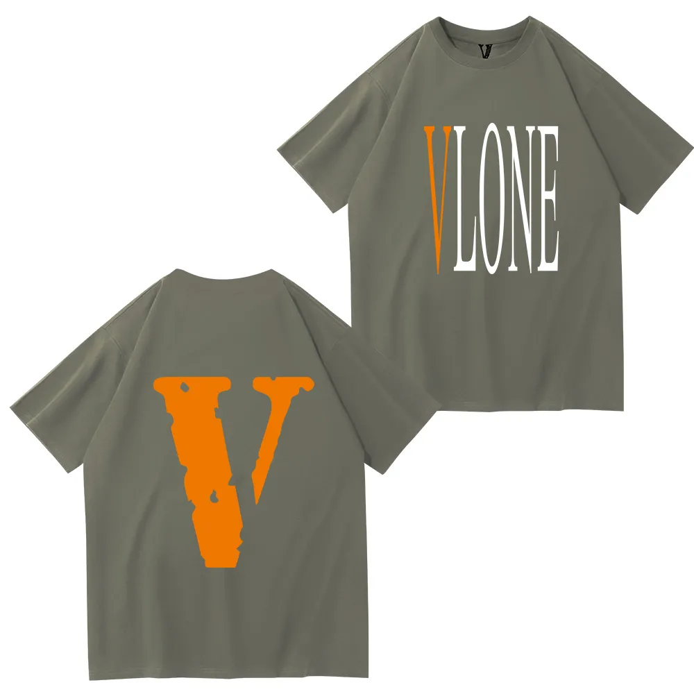 Popualr Brand Vlone Mens Womens Designers T-shirts Loose Tees Fashion Brands Tops Man S Casual Vlanones Shirt Luxurys Vêtements Polos Shorts Chéchs 2023 NOUVEAU