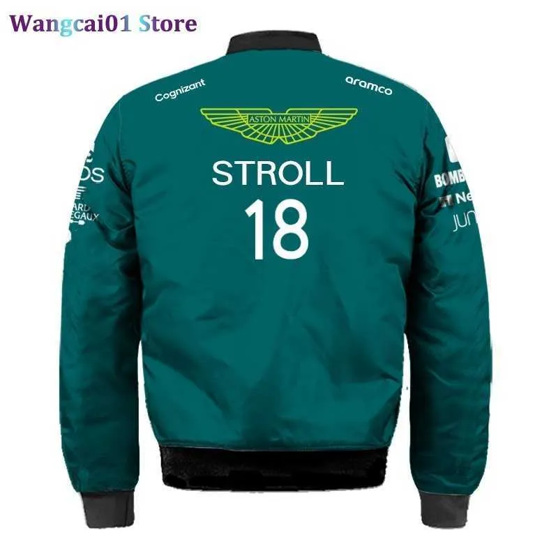 Mäns plus storlek Ytterkläderrockar 2023 Men's Autumn and Winter Coat Aston Martin Jacket AMF1 Men's 14 Alonso Fan Jacket F1 Formel 1 Racing Suit Moto Jacke 0316H23