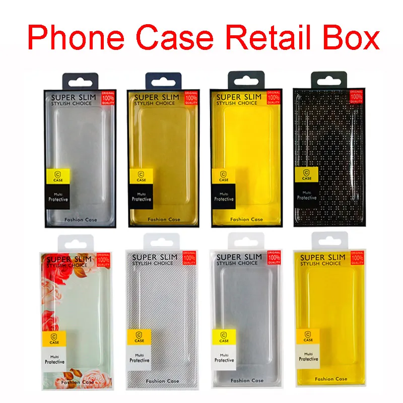 Nuova custodia per telefono Scatola al dettaglio per iPhone Samsung Xiaomi Huawei Custodia per cellulare Scatole per imballaggio Plastica PVC universale Vuota 14 13 12 11 Pro Max Xs Xr X 8 7 6 Plus