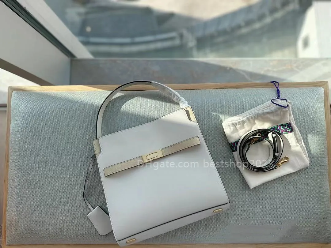 Borsa a tracolla da donna bianca moda borsa a tracolla borsa a tracolla doppia tracolla borsa di lusso retrò dimensioni moderne 26,5 * 24 cm