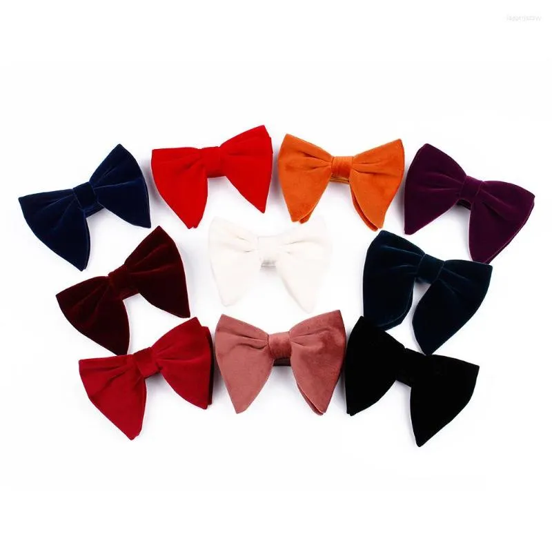 Strikjes Zwart Fluweel Voor Mannen Vrouwen Blouse Strikjes Das Bruiloft Mode Man Bowtie Grote Vlinder Pakken Accessoires Heren