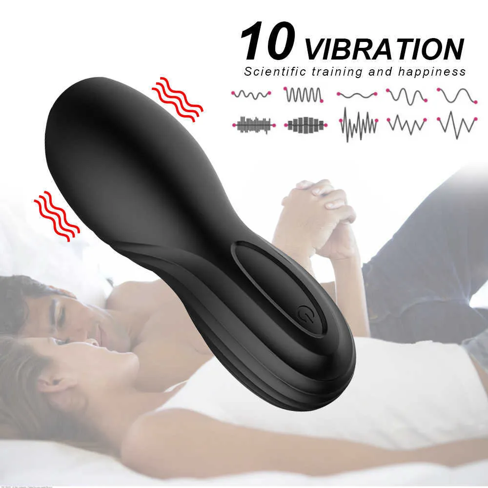 Nya 10 lägen penis fördröjning tränare vibrator manlig masturbator automatisk oral klimax sex glans stimulerar massager vuxna sexleksaker för män 230316