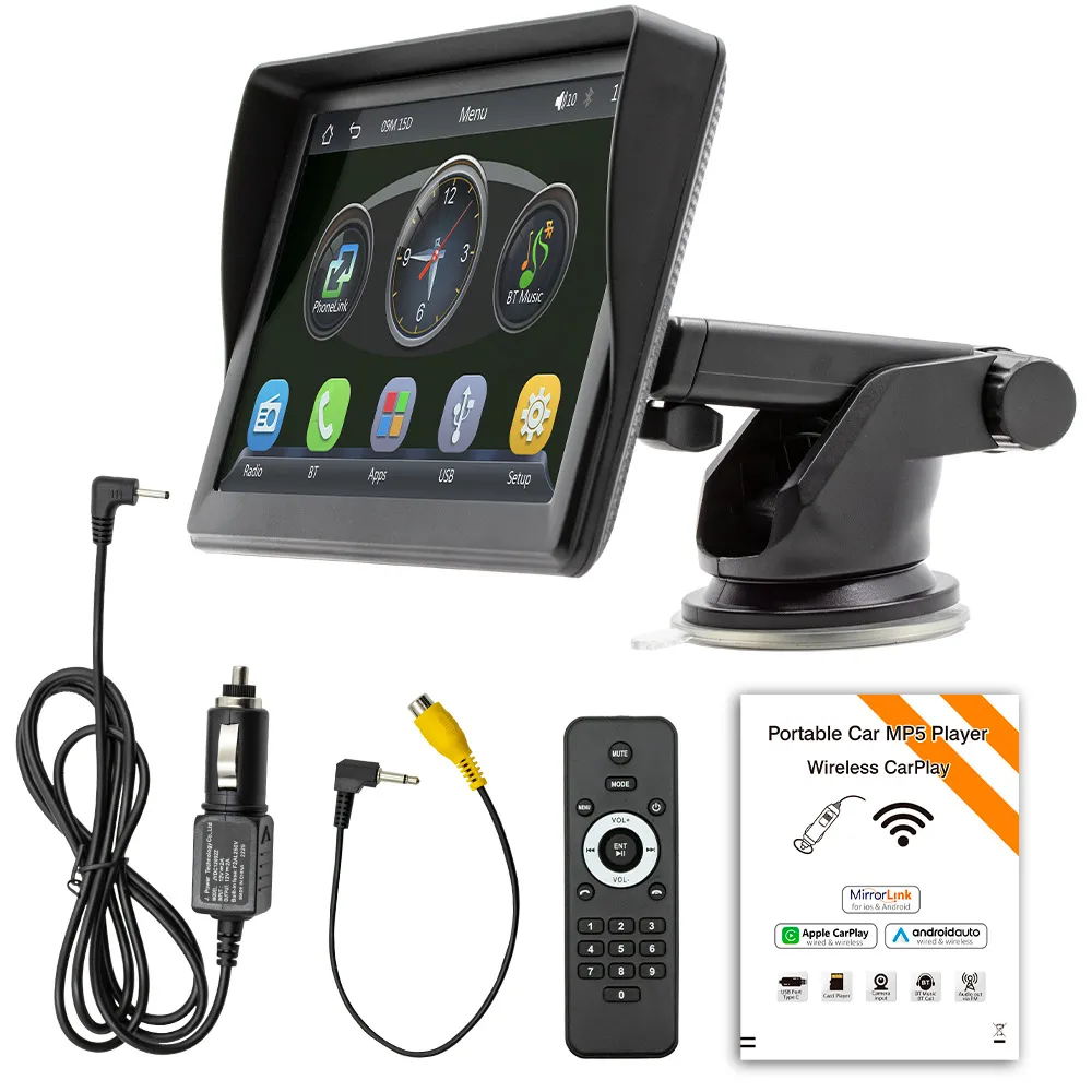 Autoradio Portatile 10,3 Pollici Con Apple CarPlay E Android Auto Wireless - Schermo HD Touch Universale Per Auto, Camper E Camion