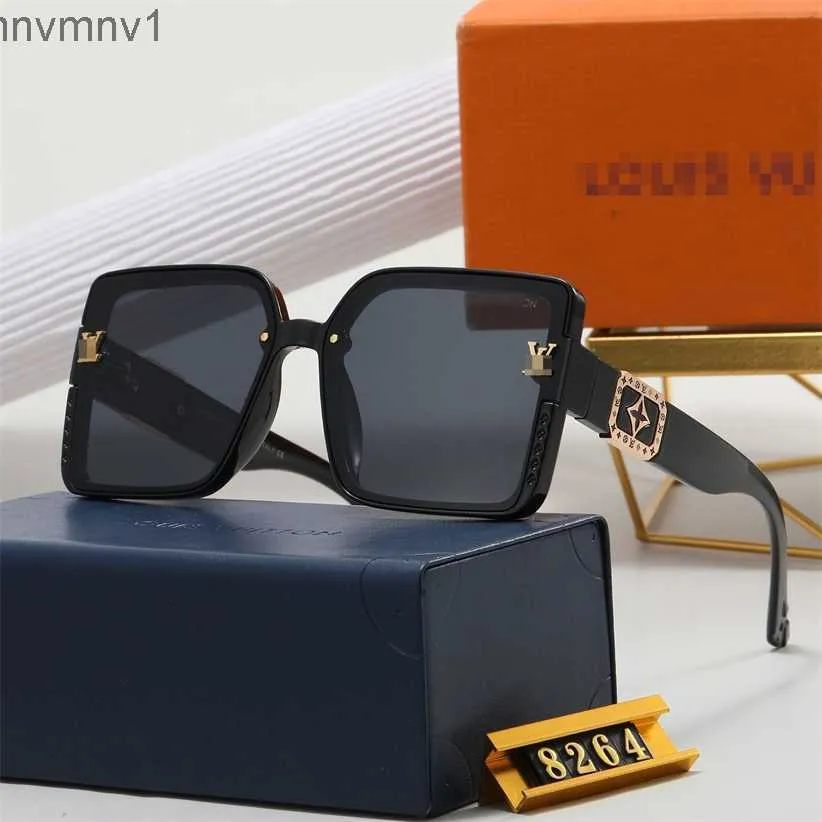2023 Sunglasses 2023 new large frame square sunshade women's net red tide brand anti-ultraviolet sunglasses belt YXKN