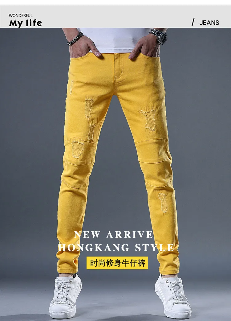 Jeans gialli hotsell uomo