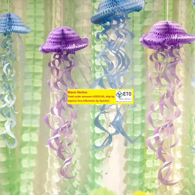 Hanging Jellyfish Party Decoration Honeycomb Craft Supplies Online