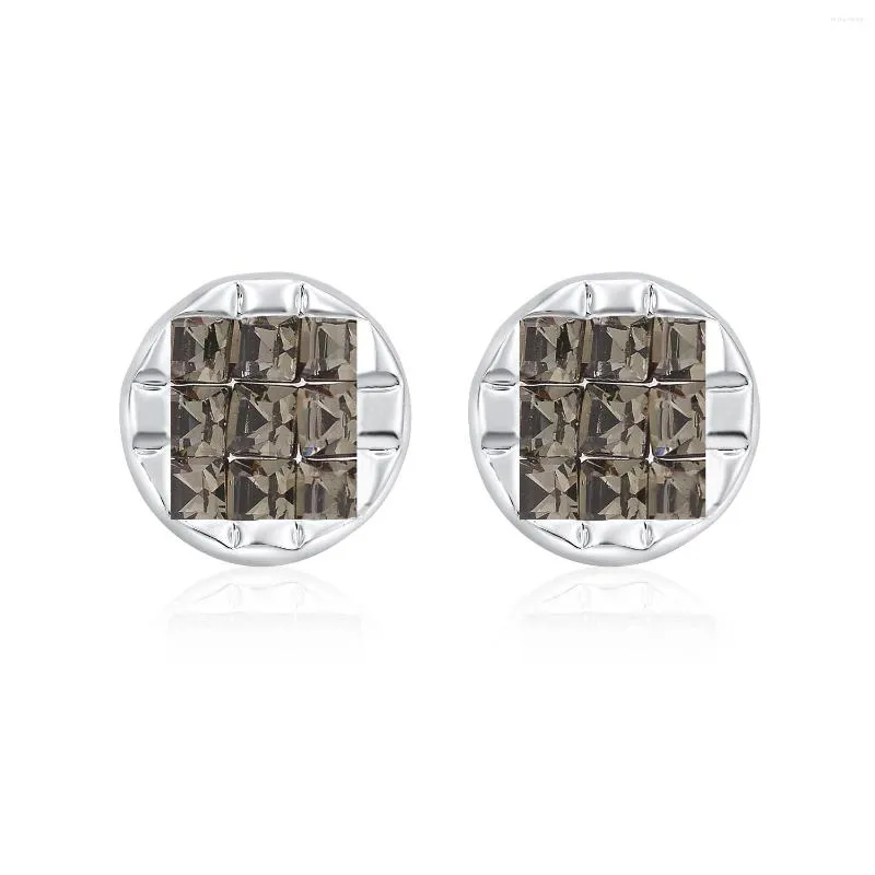 Boucles d'oreilles ER-00137 bijoux coréens plaqué argent noir femmes accessoires 1 dollar articles saint valentin cadeau