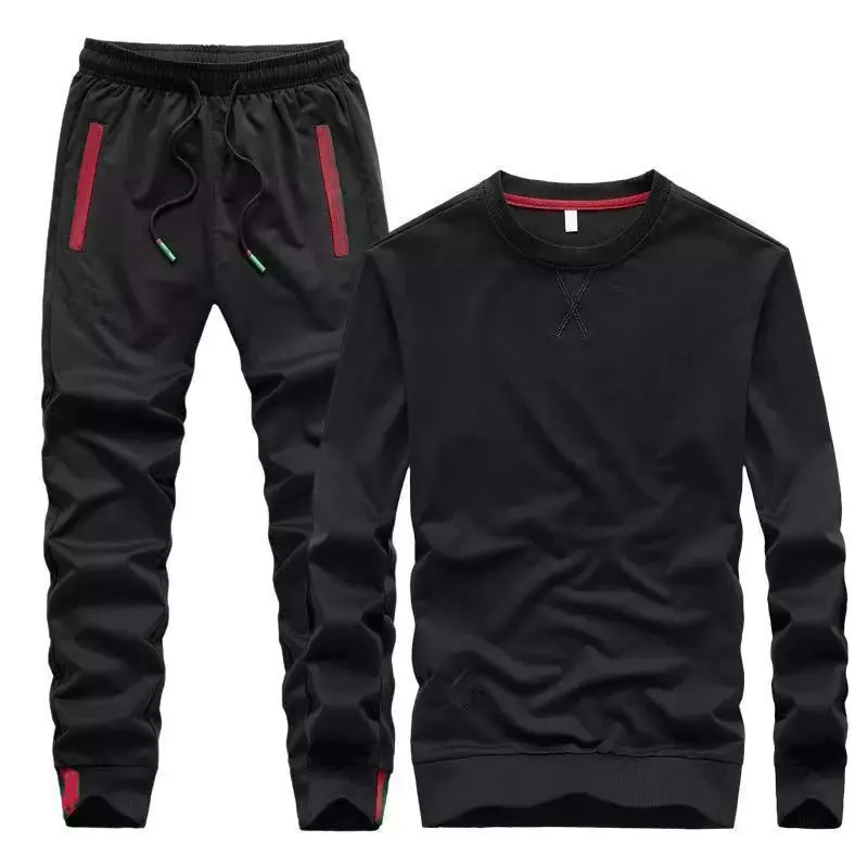 Conttures de survêtement masculines Automne Broidered Pant O-Neck à manches longues Suisses combinées sur tracks Tracks Tracks Tracks Streetwear Vêtements de street