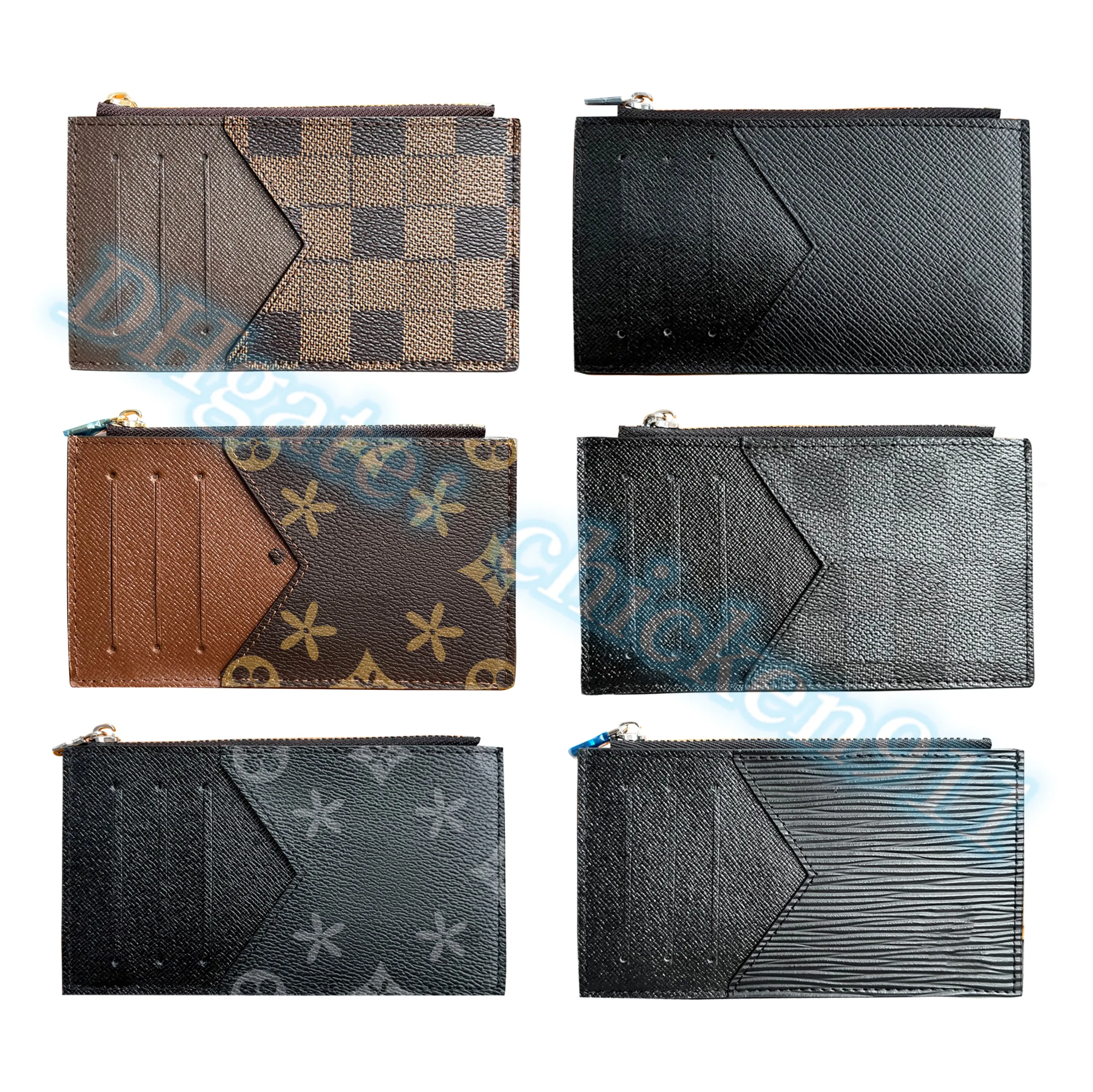 M30271 porte-cartes étui porte-monnaie porte-monnaie en cuir véritable Luxurys Designers hommes fermeture éclair porte-cartes pour femmes longs portefeuilles porte-clés porte-clés organisateur de poche