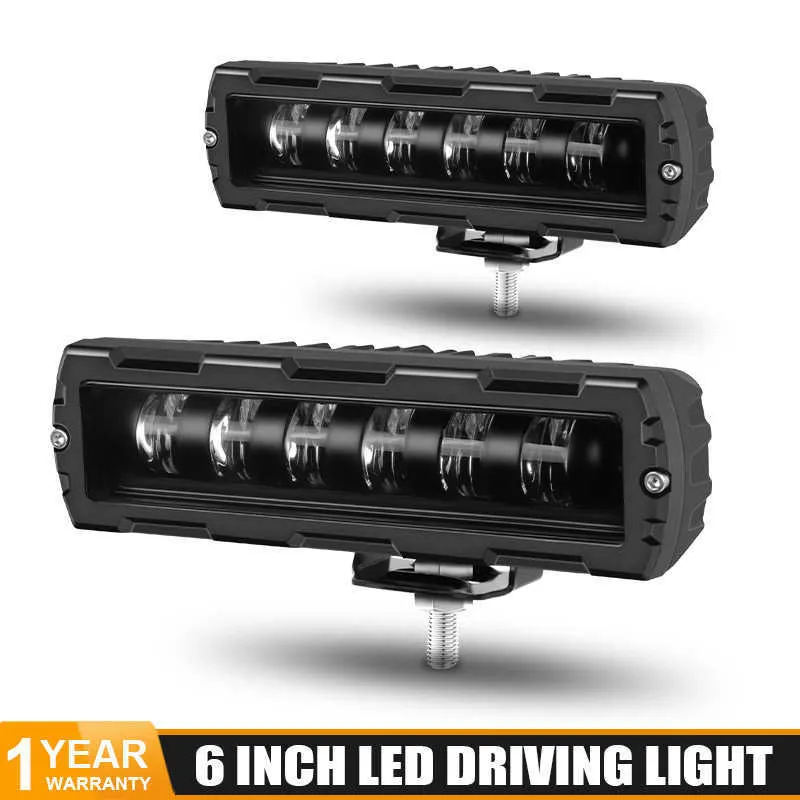 Strisce LED 6 pollici 7D 6D LED Light Bar offroad Driving Running Light lavoro fari fendinebbia per moto 4X4 ATV SUV Truck Trattore 12V 24V P230315