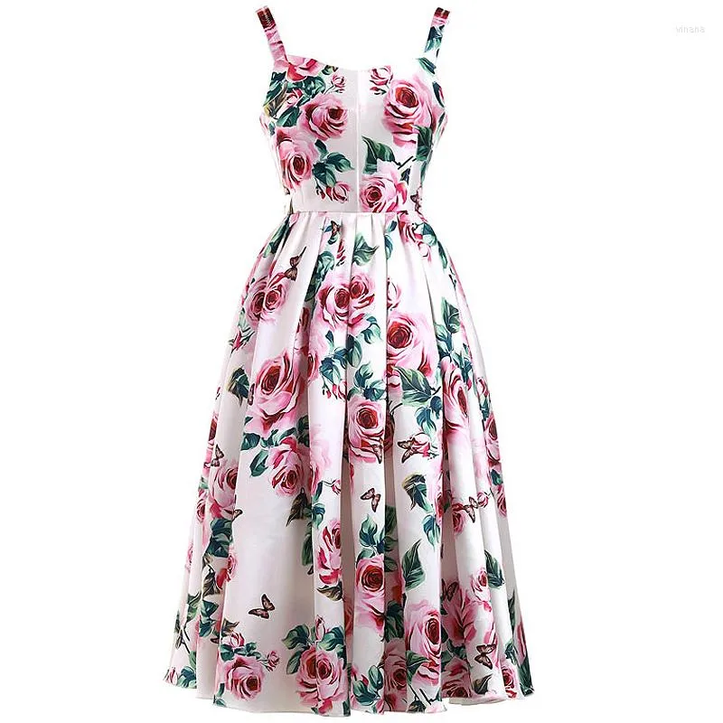 Casual Dresses Spring and Summer Products mode Högkvalitativ temperament damer Princess Dress Party Travel Wild Net Red kjol