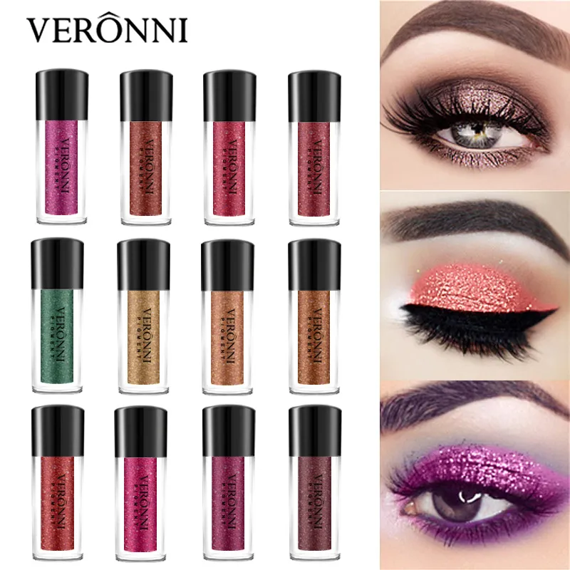 VERONNI Popular Shadow Eye Shadow Multi-Upospose Sombra-Mermaid Eyeshadow Lip Powder não é fácil de desbotamento de maquiagem de maquiagem de pérolas de pérola sombra