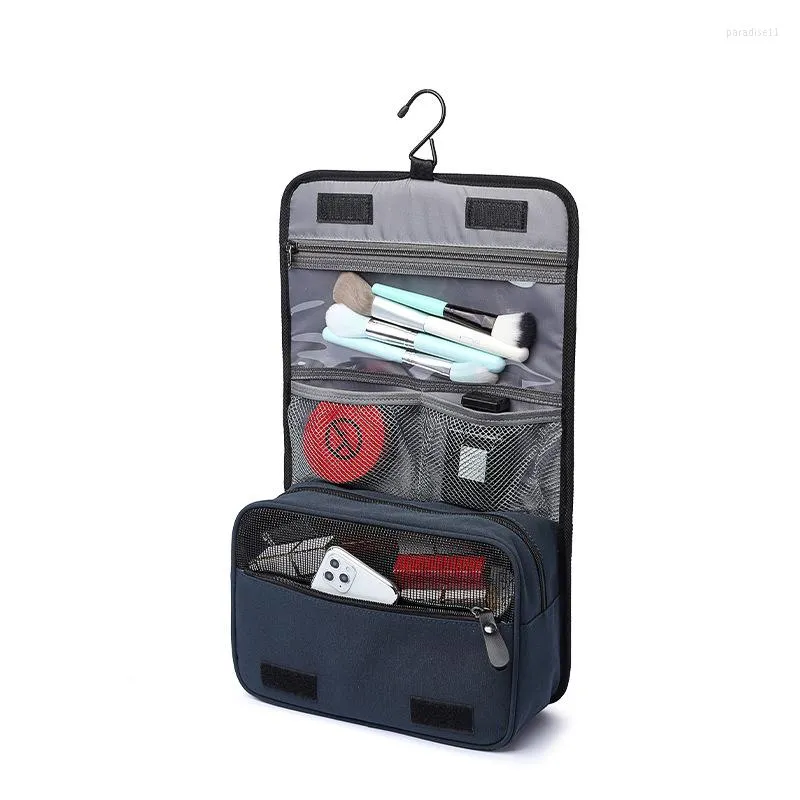 Sacs à cosmétiques en Polyester, trousse de toilette pour hommes, organisateur de voyage étanche, étui de maquillage transparent, boîte de rangement, lavage Portable