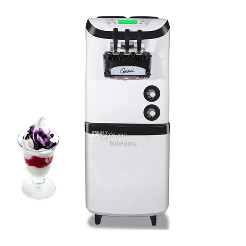 Machine à crème glacée molle commerciale 3 saveurs fabricant de crème glacée Dessert boutique yaourt Gelato faisant la Machine 3300W