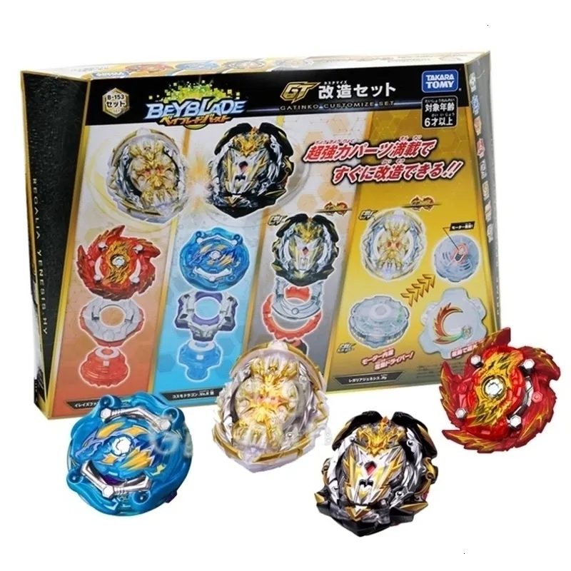 Beyblades ers Original Tomy Beyblade Burst GT B 153 Explosive gyro 4 in 1 set of gyrocompass bayblade 230310