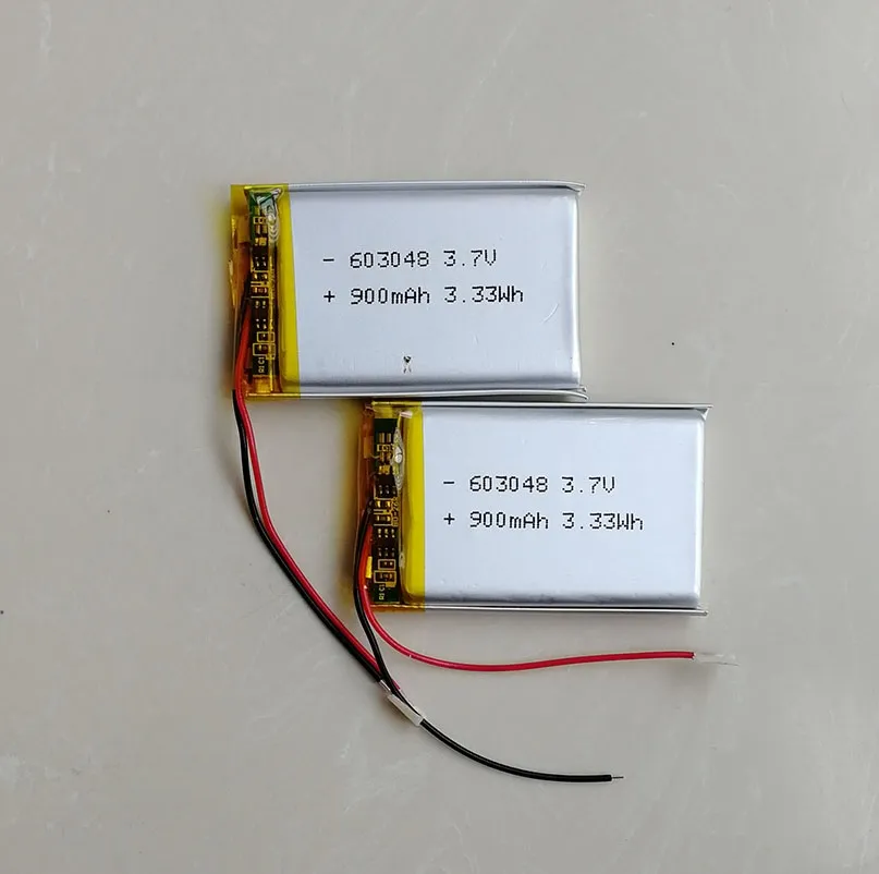 Super quality Li Polymer Battery 603048 3.7V 900mAh lithium batteries for GPS 5pcs Per Lot