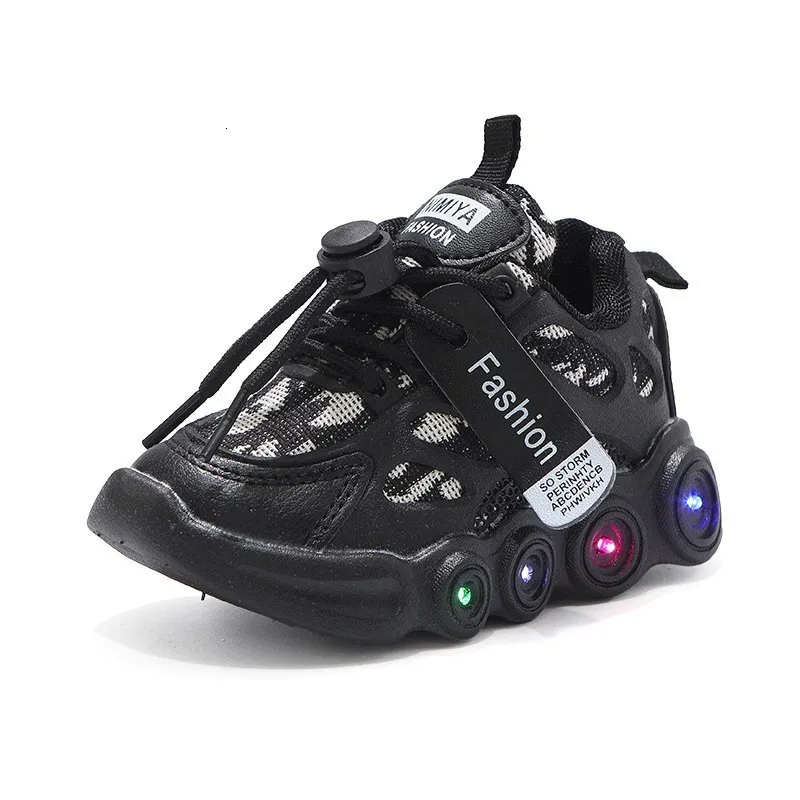Kids LED Lighted Toddler Sneakers Fashionable Shoes For Boys And