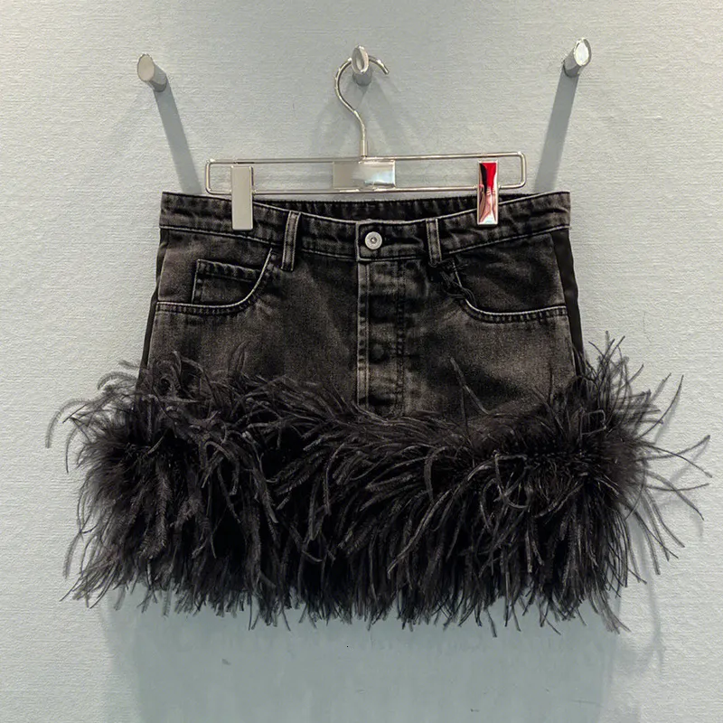 Feather effect mini skirt zara online
