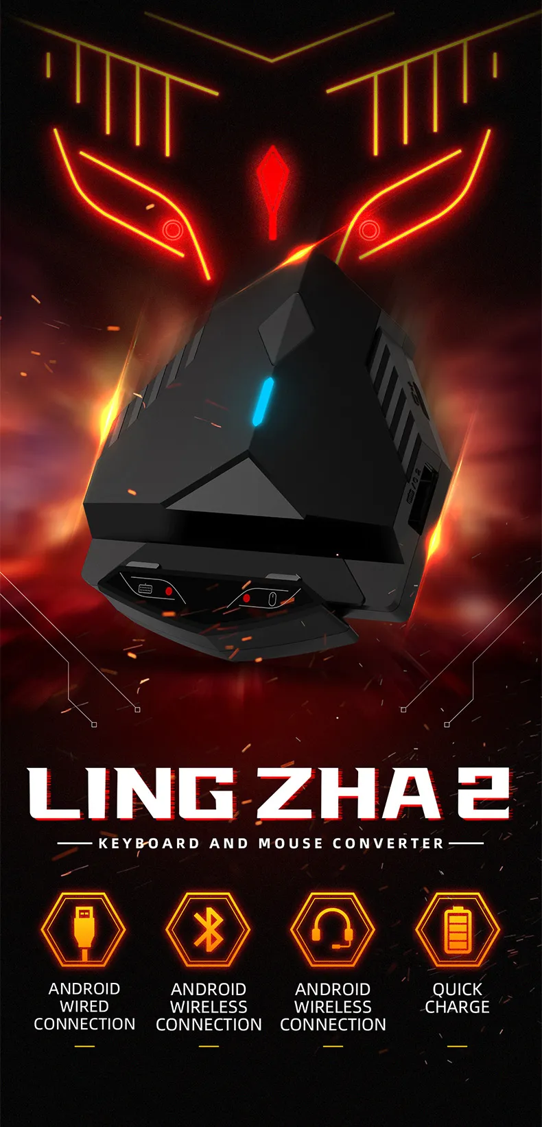 Lingzha 2 Pro Bluetooth Game Controller Converter Adapter for 