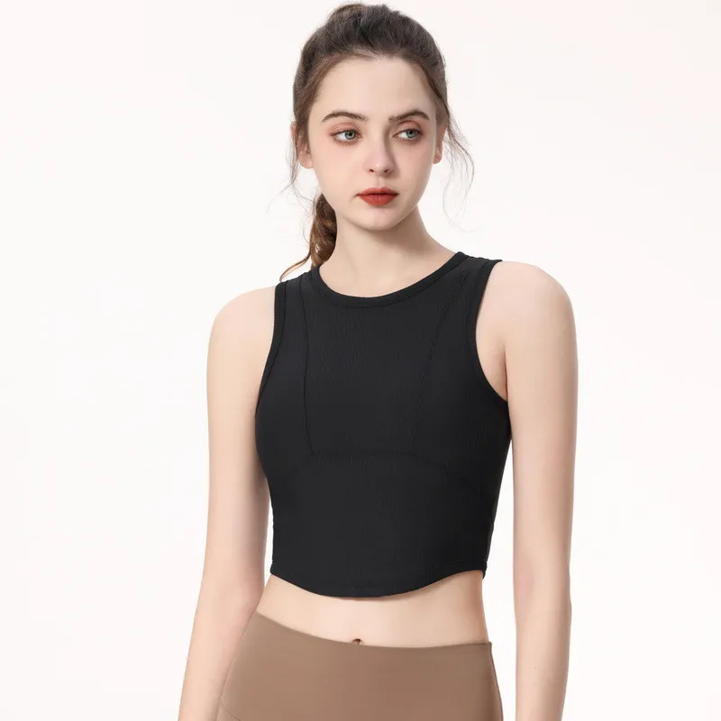 LL Yoga Reggiseni Sportivi Bodycon Canotta Donna Allenamento