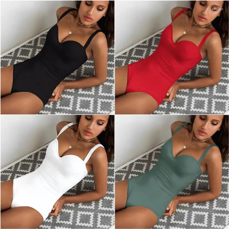 Women's Swimwear Clothes Swimming Suit For Women One Piece Swimsuit Bathing Badpak Woman Solid Color Hard Steel Plate