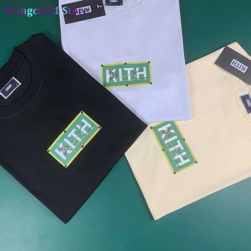 Wangcai01 DIY T-shirt Kith T-Shirt Erkek Kadınlar Gevşek Tişört Pamuk O boyun en kaliteli Bahar Yaz Kısa Seve üstleri Tee 0316H23