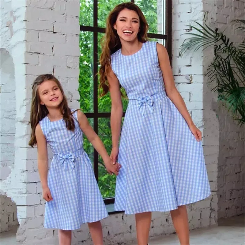 Mommy and top me plaid dresses