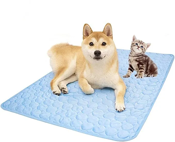 Dog Cooling Mat Cooling Pad Summer Pet Bed for Dogs Cats Kennel Pad Breathable Pet Self Cooling Blanket Dog Crate Sleep Mat Machine Wash/Hand Wash