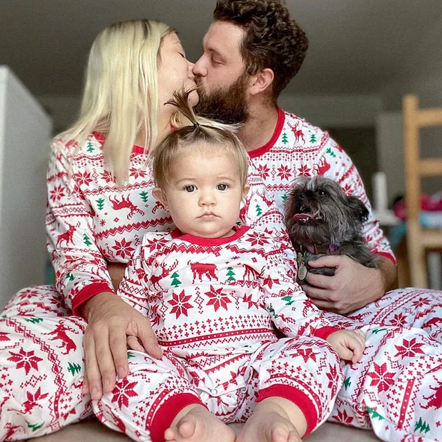 Pull De Noël Unisexe - Imprimé Festif - Pour Couples, Femmes, Hommes - Manches Longues - Tissu Chaud Acrylique/polyamide/polyester