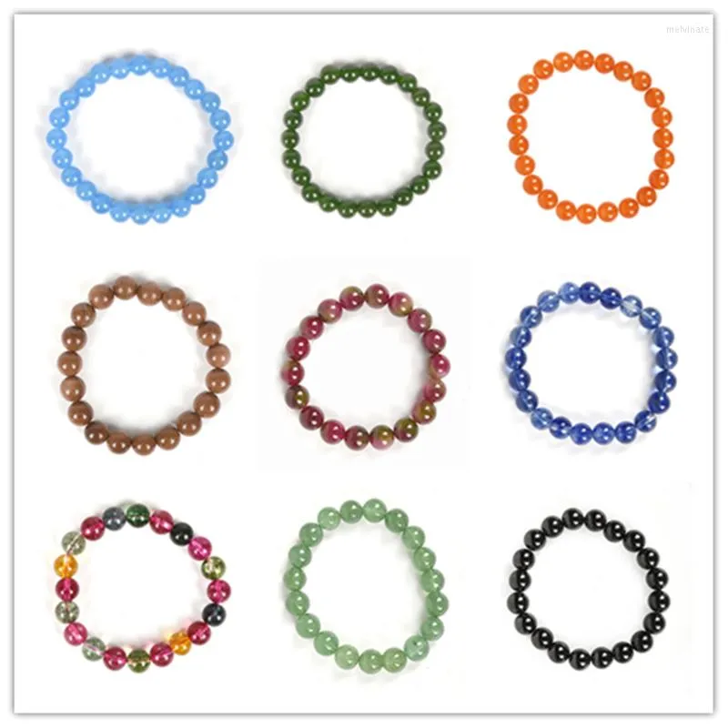 Brin usine en gros de bijoux de mode Bracelet pierre naturelle couleur mélangée gemme bricolage perles pour les femmes charmant E5