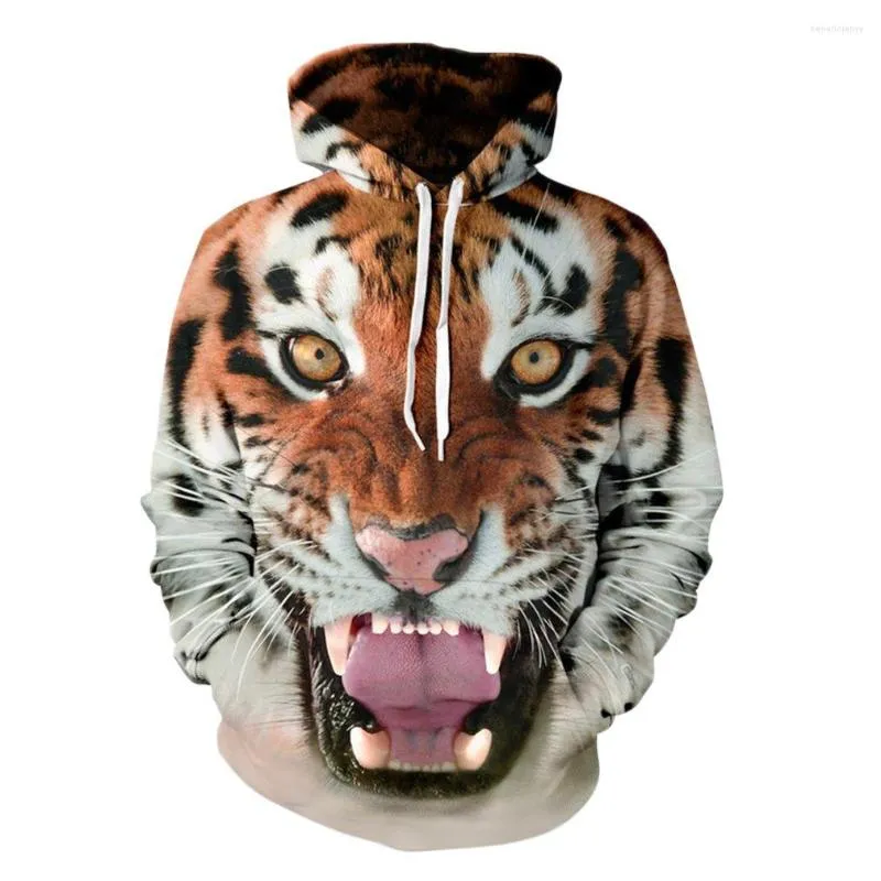 Sweats à capuche pour hommes Oversize S-5XL hommes/femmes à capuche collège veste impression 3d tigre hommes sweat à manches longues casquette survêtement à capuche