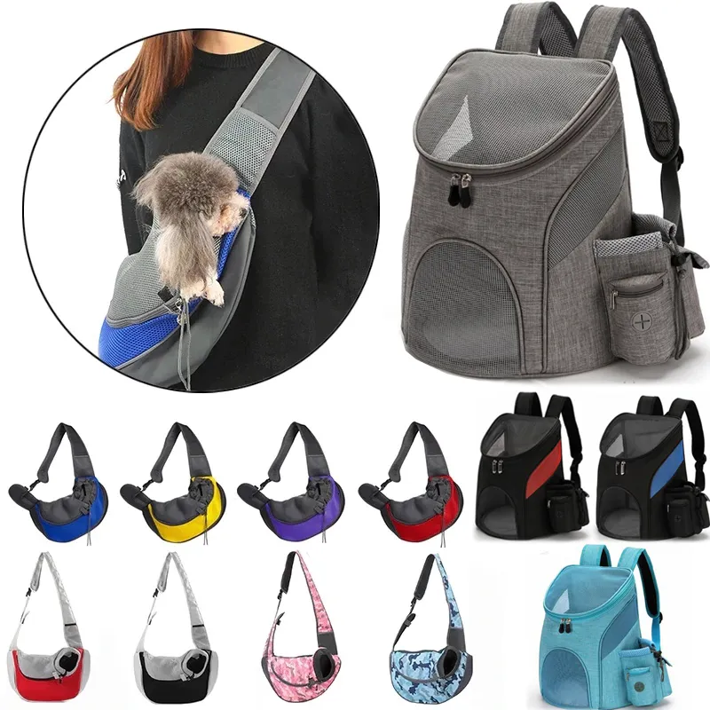 Viaggio per cani all'aperto Borsa a rete portatile Zaino traspirante Pieghevole Grande capacità Cat Carrying Outdoor Pet 230314