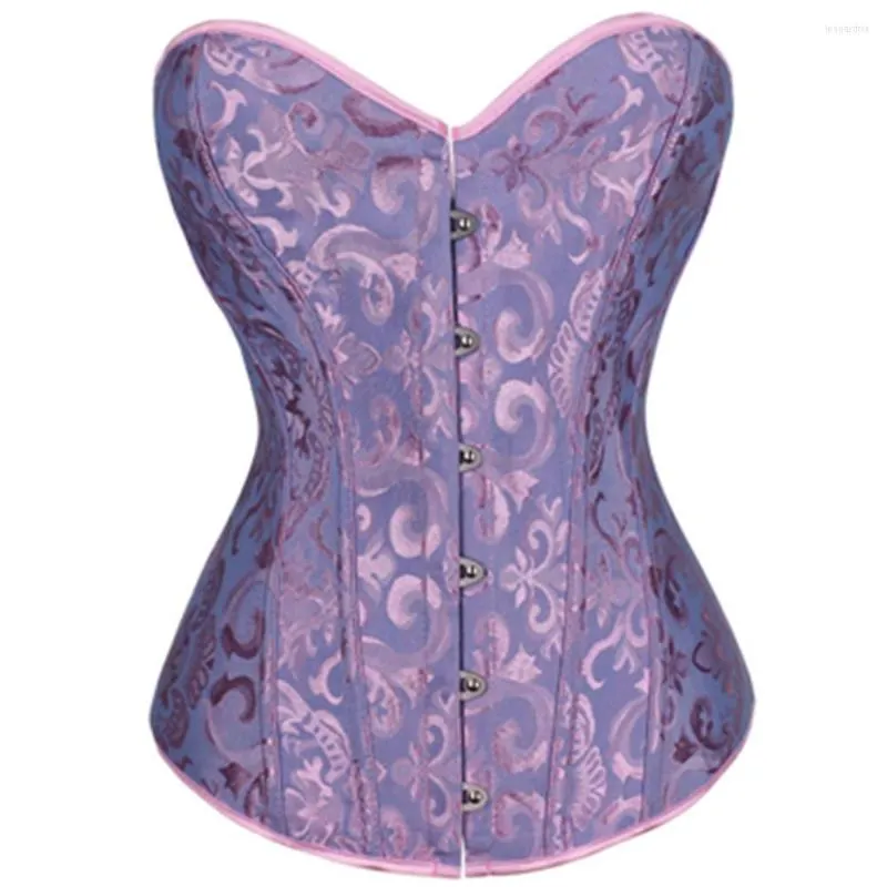 Bustiers Corsets Plus La Taille S-6XL Sexy Jacquard À Lacets Désossé Overbust Corset Perte De Poids Corselet Gothique Korset