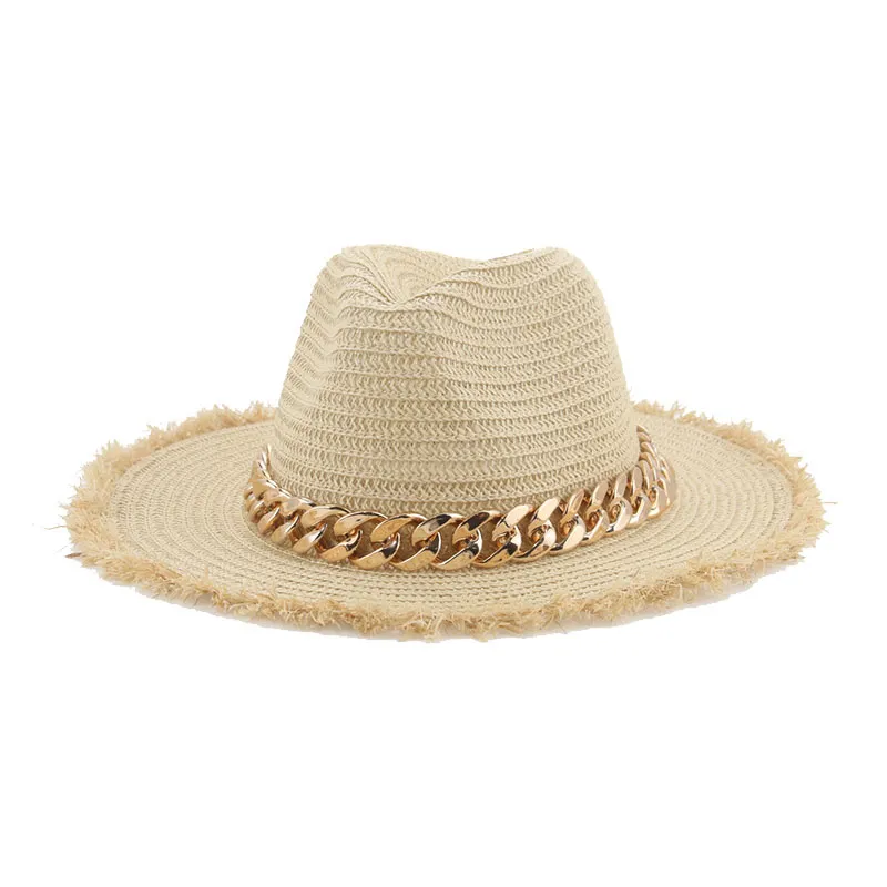Womens Straw Sun Hat With Band Belt Solid Khaki Frayed Straw Beach Hat For  Summer And Spring Protection From Fglasses, $20.55